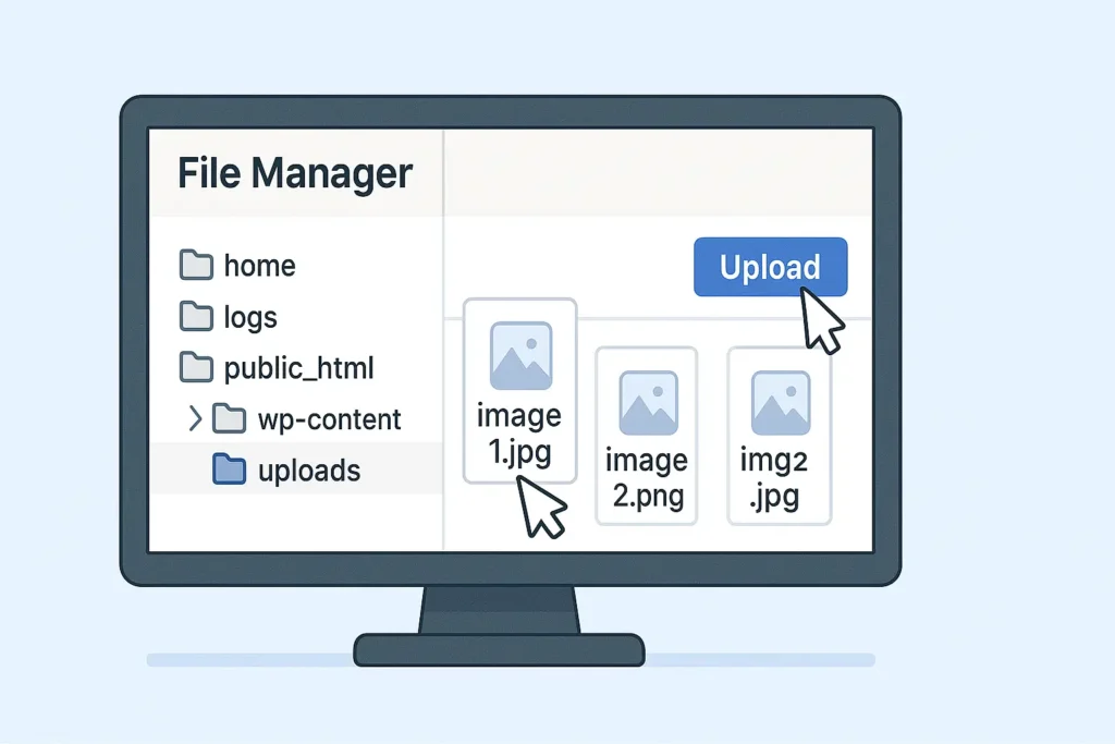 Upload Your Images Using the File Manager